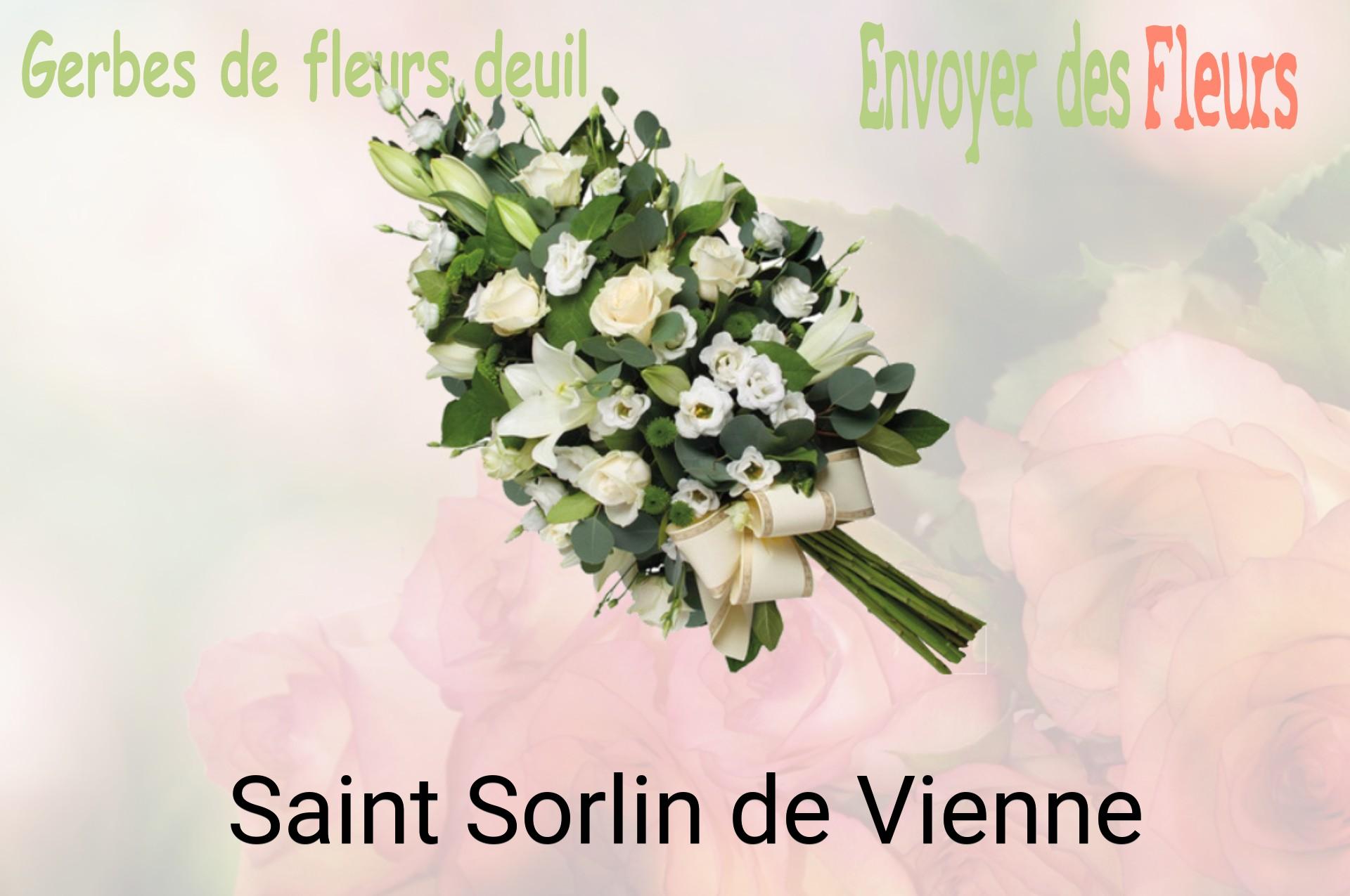 Gerbe de fleurs de deuil livrée à Saint-Sorlin-de-Vienne